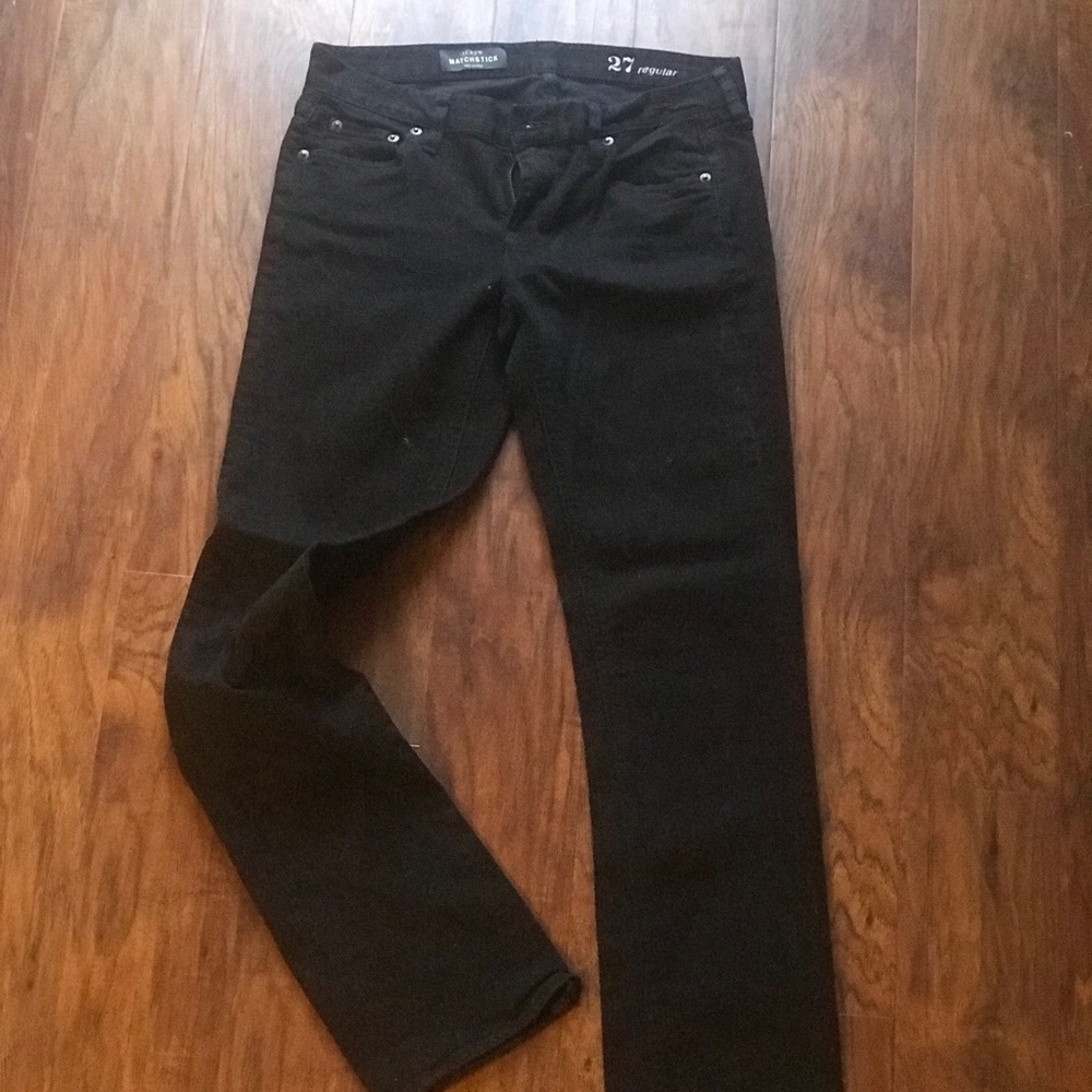 J. Crew Matchstick Black Jeans